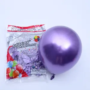 10 इंच 1.8g उच्च गुणवत्ता Shuaian गुब्बारा रंग क्रोम सोने गुलाब सोने चांदी काले थोक रबर लेटेक्स गुब्बारे के लिए जन्मदिन