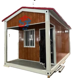 Casa Prefabbricata a Soppalco 20Ft, Container Pieghevole con Terrazza Rialzata, Vetro e Legno, Isolamento <span class=keywords><strong>in</strong></span> Acciaio, Design Moderno Personalizzato OEM ODM - Product Image 2