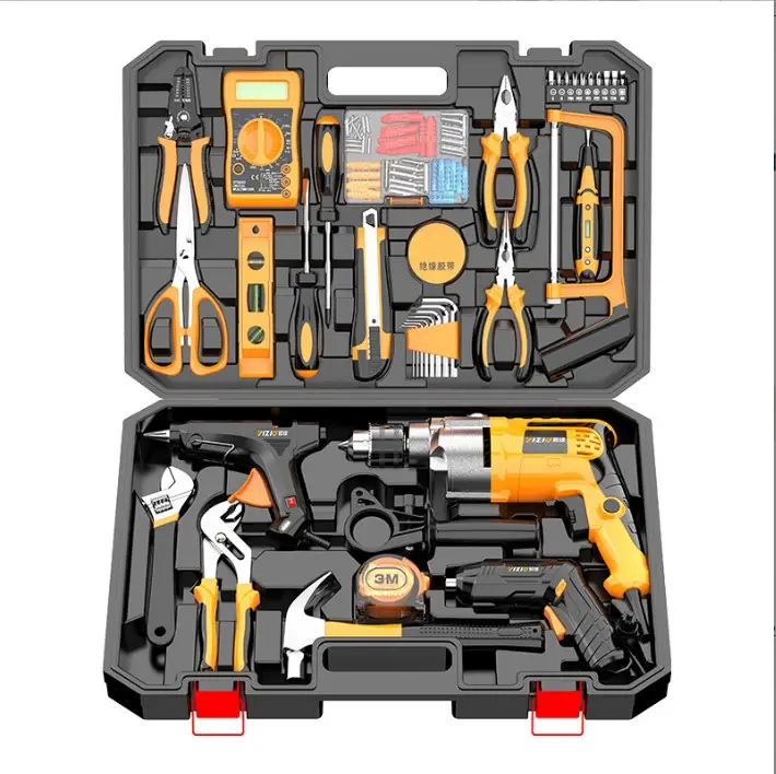 Heavy Duty Corded Electric Impact Drill Tool Set High Quality cordless hammer impact drill set with battery