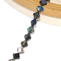Abalone Rectangle trèfle à quatre feuilles forme Double face perles de coquille nacre pour bijoux à bricoler soi-même colliers et boucles d'oreilles