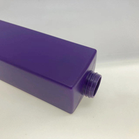 Conteneur de shampooing en plastique HDPE au toucher doux, 500 ml, 800 ml, bouteille d'emballage de lotion rectangulaire violette