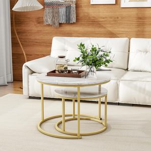 Wood Plate Round Tea <b>Table</b> Combination of Italian <b>Small</b> Household Living Room - Product Image 4