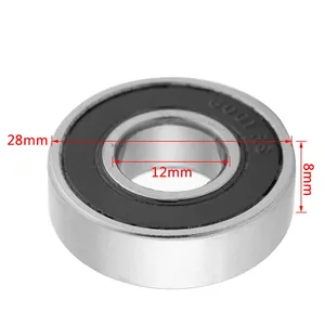 10 Uds. Rodamientos de Bolas en Miniatura 6001-2RS de Acero, Sellados con Goma de Doble Cara, Rodamientos de Bolas de Ranura Profunda 12x28x8mm para Coche y Barco - Product Image 3