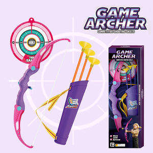 Ensemble <span class=keywords><strong>arc</strong></span> <span class=keywords><strong>et</strong></span> flèches de 68 cm avec <span class=keywords><strong>carquois</strong></span>, jeu de tir interactif en plein air, <span class=keywords><strong>jouet</strong></span> pour enfants, loisirs en famille, sport, cadeau d'anniversaire - Product Image 2