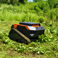 Tondeuse à gazon télécommandée intelligente, largeur de coupe 800 mm, double moteur sans balais, coupe-herbe sur chenilles pour terrains accidentés et jardins