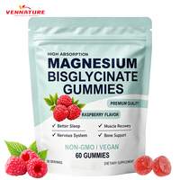 Gummies de bisglycinate de magnésium végétaliennes à marque privée OEM, compléments pour le sommeil et la relaxation, sans sucre