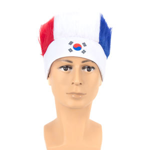 شعر مستعار عصابة رأس من الشركة المصنعة شعر مستعار عصابة رأس علم قطر الترويجية شعر مستعار مروحة رياضية - Product Image 6