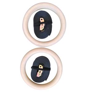 <span class=keywords><strong>Powerman</strong></span> – anneaux de gymnastique en bois pour enfants, sécurité d'entraînement, 26mm, haute qualité, avec sangles réglables - Product Image 2