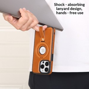Étuis de téléphone en cuir pour tous les modèles d'iPhone, avec support magnétique et cordon, tout inclus - Product Image 4