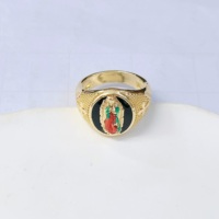 Bague de mode JML plaquée or 14 carats, religieuse Vierge Marie, bijoux Hiphop Punk laminés, accessoire de vente en gros, bague Vierge Marie noire