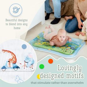 Tapis aquatique XXL pour bébés, tapis de jeu sensoriel aquatique pour bébés, tapis aquatique sécurisé pour bébés, thème chantier - Product Image 2