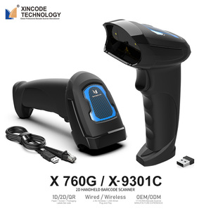 Lecteur de codes-barres sans fil Xincode 2.4G, lecteur de codes-barres <span class=keywords><strong>USB</strong></span> filaire, lecteur de codes-barres 2D portable pour une lecture rapide et précise des codes-barres - Product Image 1