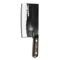 Couteau de chef de haute qualité avec manche en bois de rose carbonisé, couteau de cuisine en acier inoxydable, couteau à découper la viande chinois
