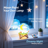 Kit de peinture DIY Lampe Lune pour enfants, gamme Playhouse, pour détaillants, présentoirs de vente au détail, sélection de catalogue de revente mondiale