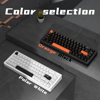 Clavier de jeu sans fil 2,4G programmable USB-C RGB à 3 modes avec interrupteurs HMX, touches PBT et aluminium CNC personnalisé E68