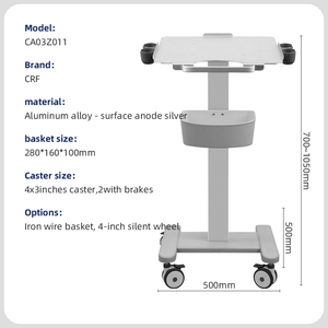 Carro de utilidad médica de acero inoxidable Premium de venta directa de fábrica con cesta y ruedas de bloqueo para uso en <span class=keywords><strong>Farmacia</strong></span> de clínica hospitalaria - Product Image 2
