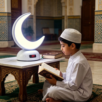 Horloge de prière musulmane portable rechargeable avec traduction multilingue, haut-parleur d'Adhan, haut-parleur de Coran et contrôle par application