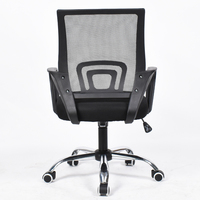 Chaise pivotante de salle d'attente pour le travail chaise de bureau ergonomique en maille noire respirante pour bureau à domicile vente en gros