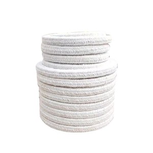 Cordon tressé en fibre céramique avec revêtement en <span class=keywords><strong>feuille</strong></span> d'<span class=keywords><strong>aluminium</strong></span> personnalisé 15*15mm, isolation thermique haute température, cordon d'étanchéité pour pipeline - Product Image 4