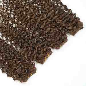 Venta al por mayor de cabello humano 100% Genius Weft 12A, cutícula cruda, rizado, ultrafino, onda profunda, Genius Weft Remy, cabello humano invisible en paquete. - Product Image 6