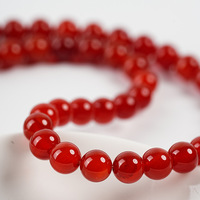 Grosir kualitas tinggi 2 3 5 5 6 8mm bulat batu permata merah batu akik batu turmalin manik-manik permata Natural Ruby Beads untuk membuat perhiasan