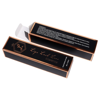 Boîte plate cosmétique de luxe personnalisée avec pelliculage mat, pour rouge à lèvres et brillant à lèvres, en papier C1S 300 g/m², taille personnalisable