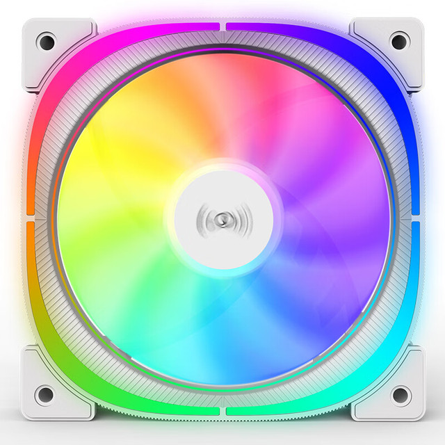 Hot PCCOOLER Silent White ARGB 12cm EF120 Chassis Fans Over Clocking Desktop Computer Cooling Fan for Case Use
