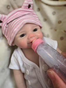 13 Inch Fashion Doll Soft Toy Realistic Handmade Newborn Girl Baby Doll with Open Mouth Full Body Silicone Accessories Gift Set - Product Image 6