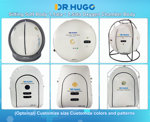 DR.HUGO L0 ผลิตภัณฑ์ใหม่ ห้องออกซิเจนบำบัดแบบเดี่ยวสำหรับคนเดียว ห้องออกซิเจนความดันสูงแบบนุ่ม 1.5 ATA สำหรับร่างกาย - Product Image 6