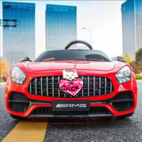 Voiture électrique pour enfants 12V avec télécommande, 2 places, roues ABS EVA, musique, lumières, pour garçons et filles de 5 à 7 ans