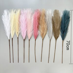 Decorazione Effetto Fuochi d'Artificio per Matrimoni, Casa e Negozi: Erba della Pampa Artificiale con Piume Soffici Rosa Muhly - Product Image 4