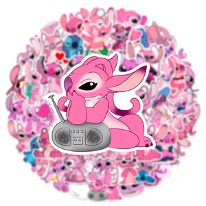 50 autocollants mignons roses pour filles, style graffiti, pour enfants, livres, bouteilles, voitures, décorations imperméables, <span class=keywords><strong>Lilo</strong></span> <span class=keywords><strong>et</strong></span> <span class=keywords><strong>Stitch</strong></span> - Product Image 4