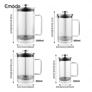 Cafetera Francesa Emode <span class=keywords><strong>de</strong></span> 600 ml con Rayas Verticales Exteriores y Tapa <span class=keywords><strong>de</strong></span> Acero Inoxidable - Product Image 6
