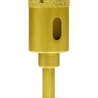 Jeu de forets diamantés 5-16 mm, scie cloche diamantée brasée avec queue hexagonale triangulaire pour carrelage et céramique