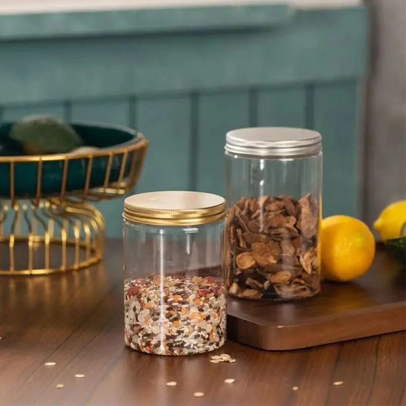 wholesale empty plastic pet jar with lid clear pet plastic jar food grade pet jar