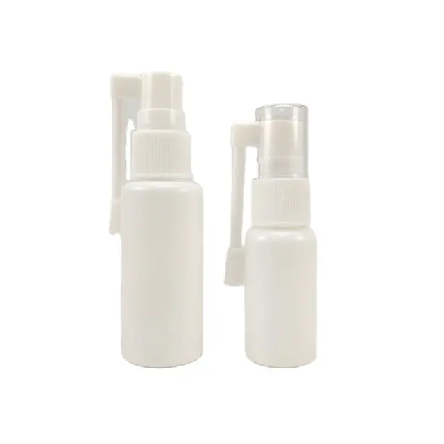 Botella pulverizadora de garganta nasal, rociador oral con boquilla larga para embalaje médico, 10ml, 20ml, 30ml, 50ml