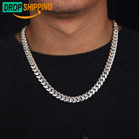 Дропшиппинг: Модная цепочка Miami Cuban Link ручной работы, 6-10 мм, из чистого серебра 925 пробы, в стиле хип-хоп, кубинское ожерелье для мужчин