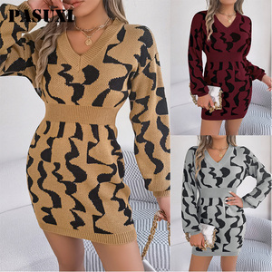 PASUXI nouveautés robe pull populaire à manches longues automne hiver robe pull robe femmes vêtements <span class=keywords><strong>Mohair</strong></span> pull - Product Image 1