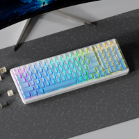 Nouvel arrivage d’usine – Clavier mécanique de jeu RGB rétroéclairé, sans fil 2,4 GHz, taille standard, 101 touches, programmabl