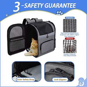 Free Sample Breathable Airline Approved Spacious Waterproof Transparent Bag Bubble Mesh Pet Carrier <b>Backpack</b> for <b>cats</b> and dogs - Product Image 4