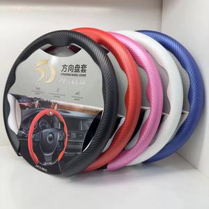 Housse de <span class=keywords><strong>volant</strong></span> de voiture en <span class=keywords><strong>cuir</strong></span> véritable Stitch On Wrap Leather Car Lace Up Convient au <span class=keywords><strong>volant</strong></span> - Product Image 2