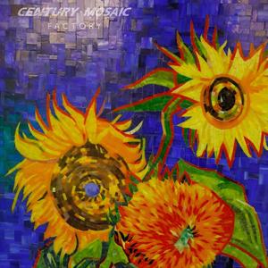 Mosaïque murale personnalisée Centurymosaic, <span class=keywords><strong>tournesols</strong></span> multicolores, mosaïque en verre artisanal, mosaïques murales pour le salon et le fond <span class=keywords><strong>de</strong></span> scène - Product Image 6