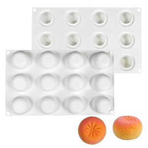 Moules à gâteau mousse mandarine, moules à gâteau en silicone motif orange, outils de décoration de desserts aux fruits, moule à bougie DIY - Product Image 3
