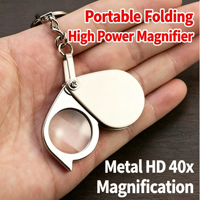 Loupe de Bijoutier Pliable Tout Métal à Haute Magnification Feile pour Objets de Collection et Antiquités