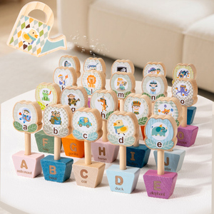 Early Educational Wooden Flower Letter Matching Spelling Toys Colorful Garden Alphabet Game for Children - Product Image 2