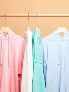 H5574 Wholesale Custom 350 Gsm Cotton Blends <b>Plus</b> <b>Size</b> Men's Blank French Terry Lined Hoodies - Product Image 4