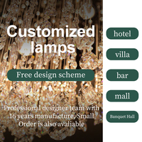 Lámpara LED de cobre moderna y personalizada, lámpara de techo de cristal Magnolia para Hotel, restaurante, Villa, escalera, luz colgante de lujo