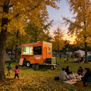 Mobile Food Concession <b>Trailer</b> with Full Kitchen Equipment Street Vending Cart for Business - Product Image 1