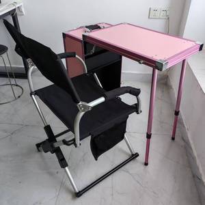 Maletín de manicura plegable <span class=keywords><strong>con</strong></span> <span class=keywords><strong>mesa</strong></span> y ruedas, diseño de patrón de dulces, escritorio de manicura plegable, estuche de viaje <span class=keywords><strong>para</strong></span> cosméticos - Product Image 5