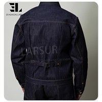 Ensemble Complet LARSUR en Denim Selvedge Sur Mesure 11-15 oz, Jean et Veste Selvedge, 2 Pièces, Style Japonais, Denim Brut pour Hommes